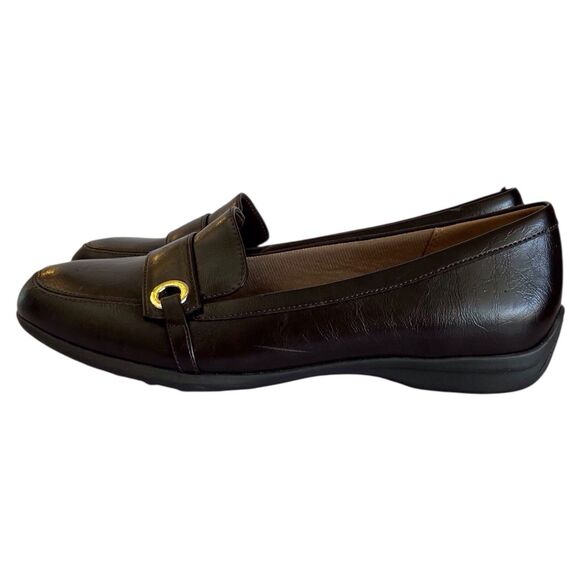 LifeStride Pattie Penny Loafers Brown Faux Leather Casual Shoes Womens Size 6 - Picture 3 of 9